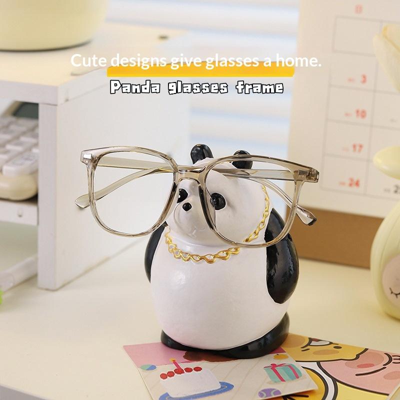 Милый перевернутый держатель для очков в виде панды, подставка для очков для офисного стола, стойка для хранения солнцезащитных очков, украшение для дома, спальни
