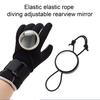 Ручное зеркало для дайвинга Портативное зеркало заднего вида для дайвинга Регулируемое Круглое Выпуклое Дайвер Наблюдает