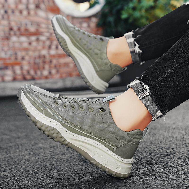 Мужская обувь из зонтичной ткани с крокодиловым узором, дышащая и не имеющая запаха, новая уличная мода, повседневная обувь, мужская модная спортивная обувь