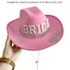 Cowboy Hat with Veil Wide Brim Cowgirl Hat Bridal Shower Party Props Bachelorette Party Glittering Sequin Hat for Bride