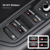 10 шт. Наклейка с эмблемой для интерьера автомобиля 3D Эпоксидная наклейка Аксессуары Для A3 8P 8L 8V A4 B8 B6 B7 B9 A6 C6 C7 S5 A7 RS TT