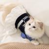 Кошачье платье Мягкое кошачье платье с бантом Воротник-рубашка Преппи стиль Собачья рубашка-платье Милая креативная летняя одежда для питомца Праздник питомца