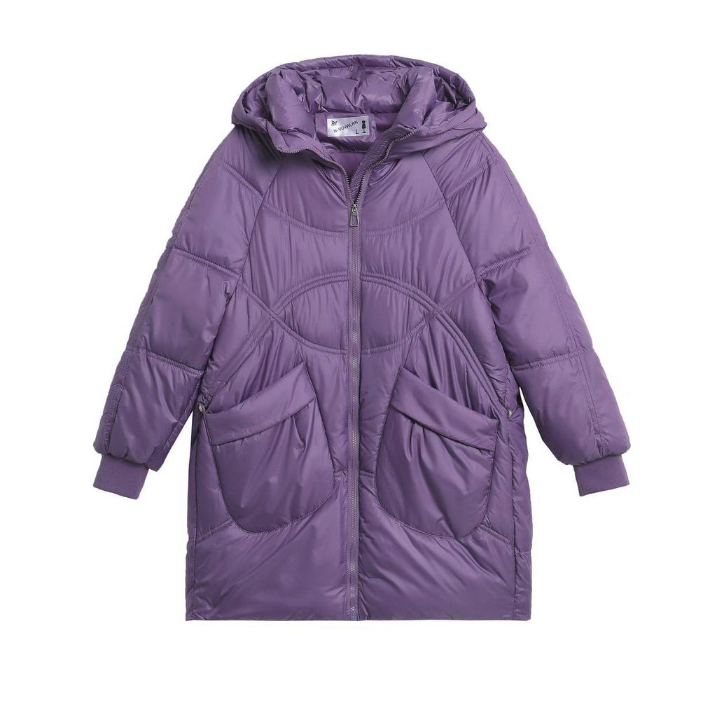 Women's Winter Coat with Loose Fit and Long Length, Stylish Bread Jacket with Cotton Padding, Versatile and Warm