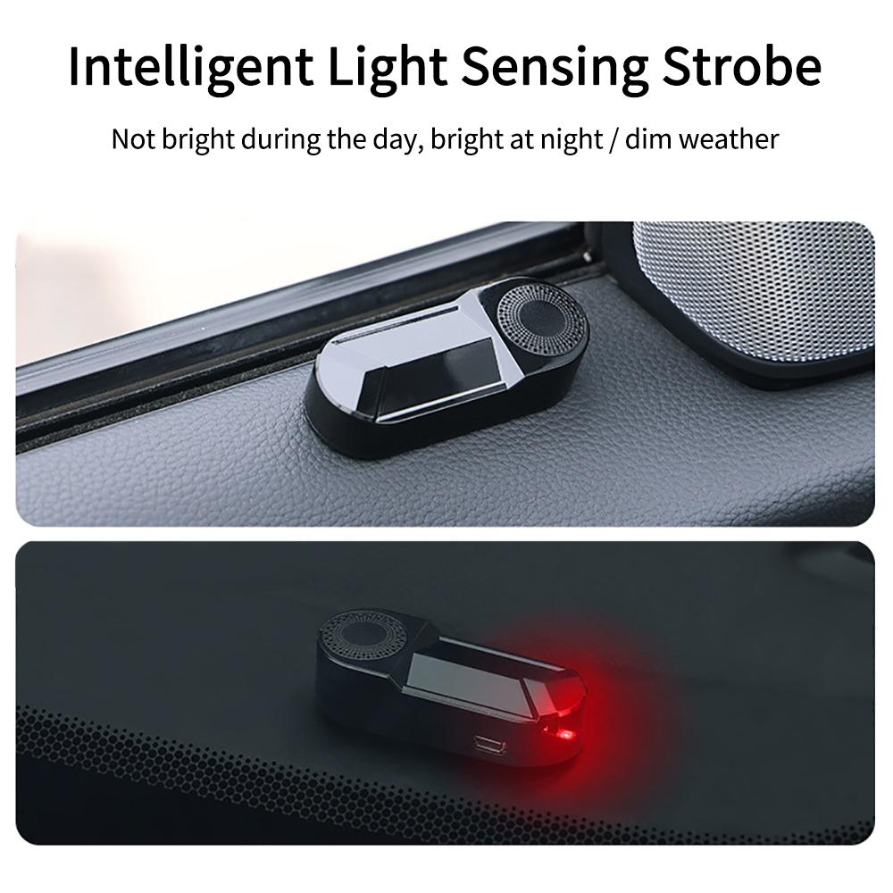 Car Fake Security Light Solar Powered Simulated Dummy Alarm Wireless Warning Anti-Theft Caution Lamp LED Flashing Lights