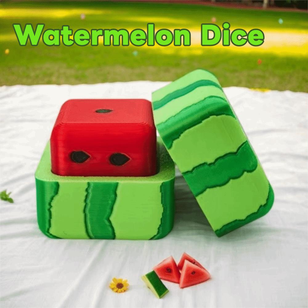 Square Watermelon Dice 6 Faces Bar Game Dice Fun Summer Breeze Dice  Bar Entertainment