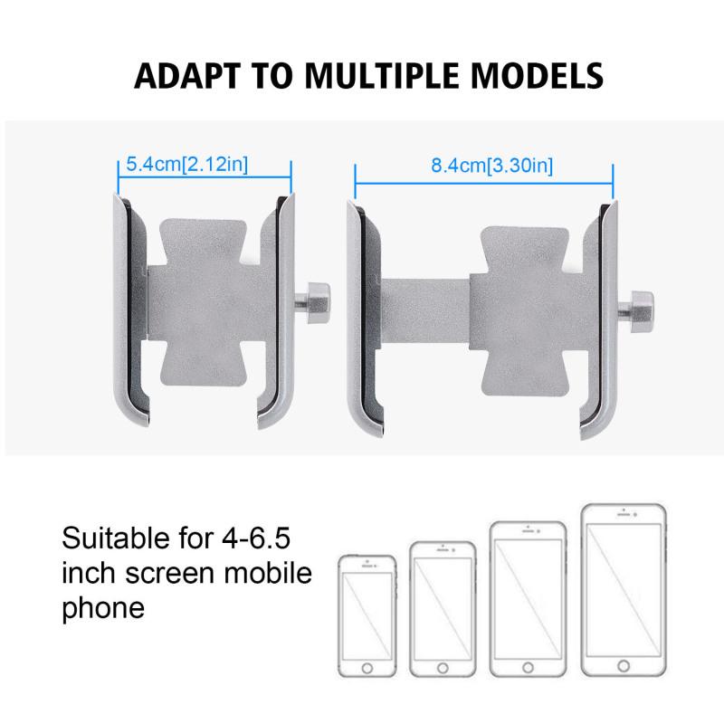 Зеркало заднего вида Велосипед Алюминиевый сплав Держатель для мобильного телефона Мотоцикл Навигационный кронштейн Мобильный