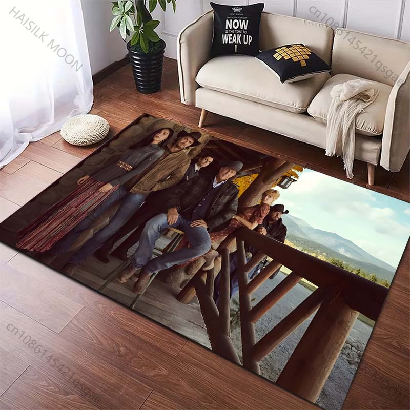 Classic Films Yellowst0ne Print Carpet for Living Room Bedroom Doormat home Decor Sofa Table Area Rug Non-slip Floor Mat