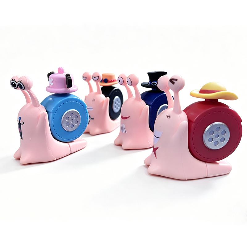 Den Den Mushi Recording Model Luffy Sabo Ace Pendant Snail Button Will Sound Recorder Speaker Toy Keychain Pendant