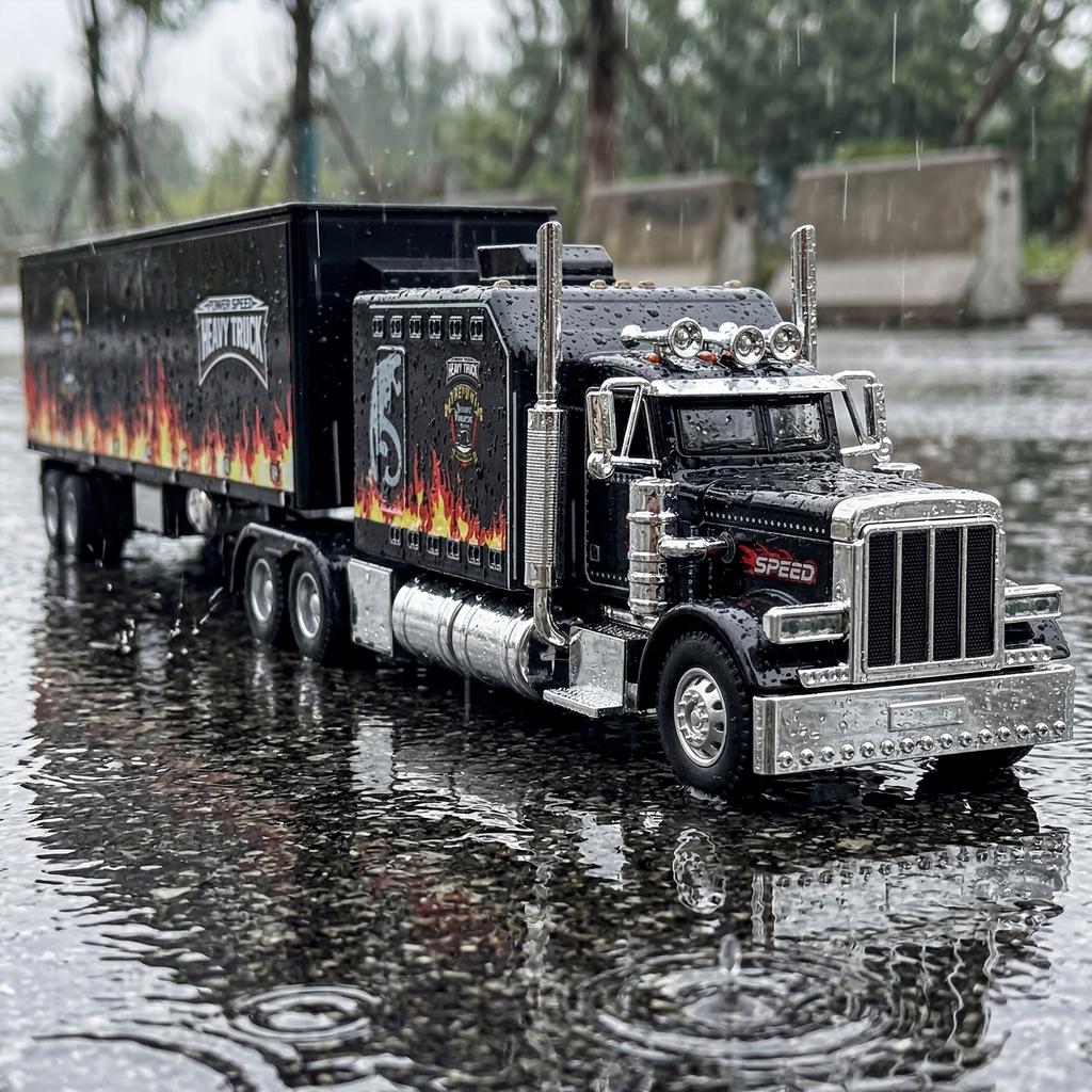 1:24 Peterbilt 389 Седельный Тягач Полуприцеп Сплав Металл Литье под Давлением Модель Автомобиля Высокая Симуляция Домашние Модные Украшения Коллекционная Игрушка
