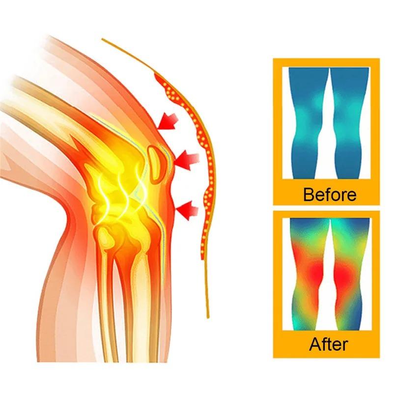 Самонагревающиеся наколенники, Теплые самонагревающиеся наколенники с полынью, Длинный компрессионный рукав для облегчения боли в суставах при артрите
