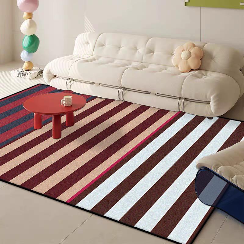 Modern Geometric Style CARPET FOR LIVE ROOM Stripe Decoration Home Sofa Fluffy Soft Rugs Large Size Bedroom Bedside Washable Mat