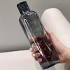 16.9oz/500ml Простая чашка со шкалой времени, прозрачная пластиковая чашка, модная прозрачная спортивная бутылка для воды, герметичная, портативная, для сока, молока