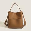 Trendy Women's Summer New Women's Bag Texture Crossbody Bag Bucket Bag Large Capacity Handheld Single Shoulder Bag