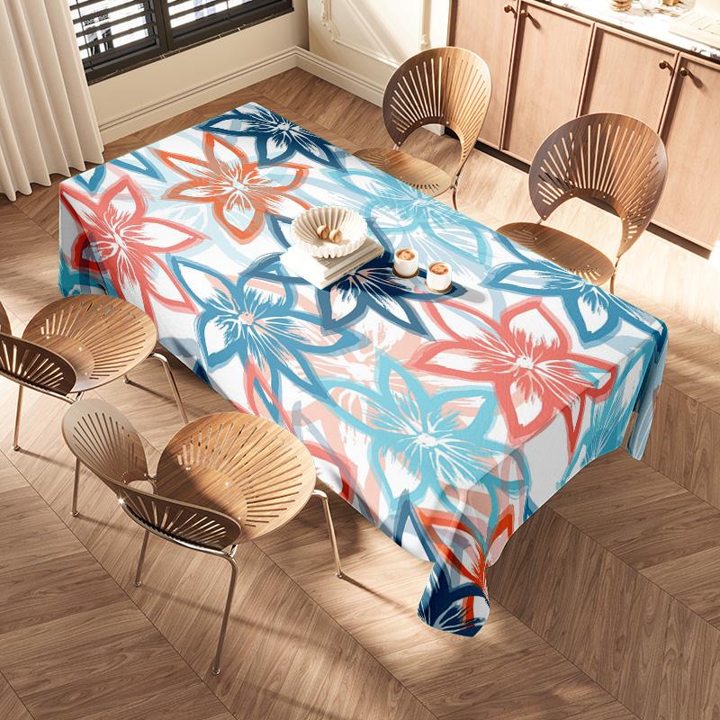 Скатерть с цветочным принтомОживите вашу обеденную зону этой привлекательной декоративной тканью, идеально подходящей для свадеб, вечеринок и кануна праздника