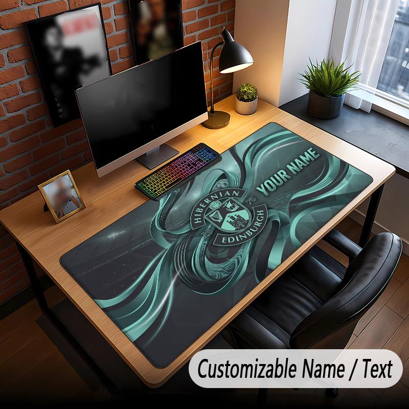 Large Mouse Pad Hibernian FC Print Custom Name Text Desk Mat for Office Gaming