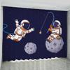 Nordic Ins Style Cartoon Comics High Shading занавеска Space Astronaut Trend Creative Boy Детская комната Простые занавески 2 шт.