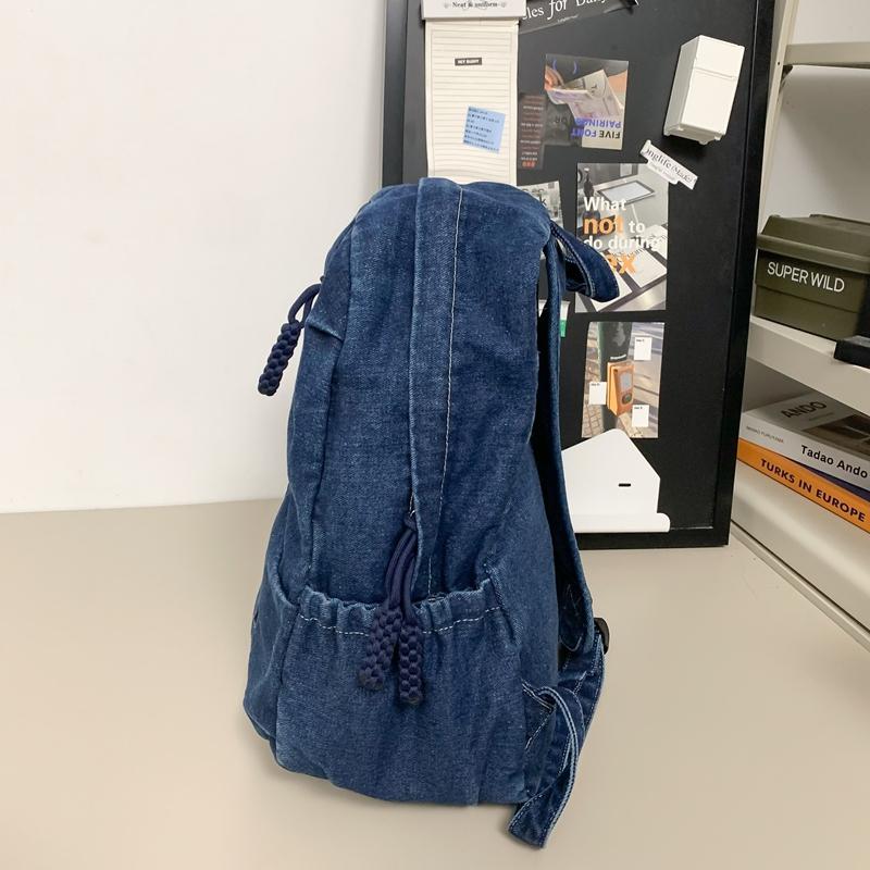 Джинсовая сумка для школьников, мужской рюкзак большой емкости, женский дорожный рюкзак