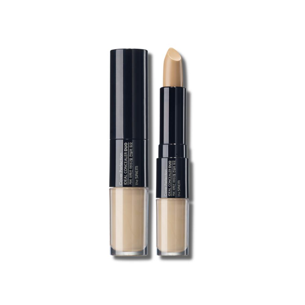 The Saem Cover Perfection Ideal Dual Concealer, No. 1 Clear Beige, 1 pcs