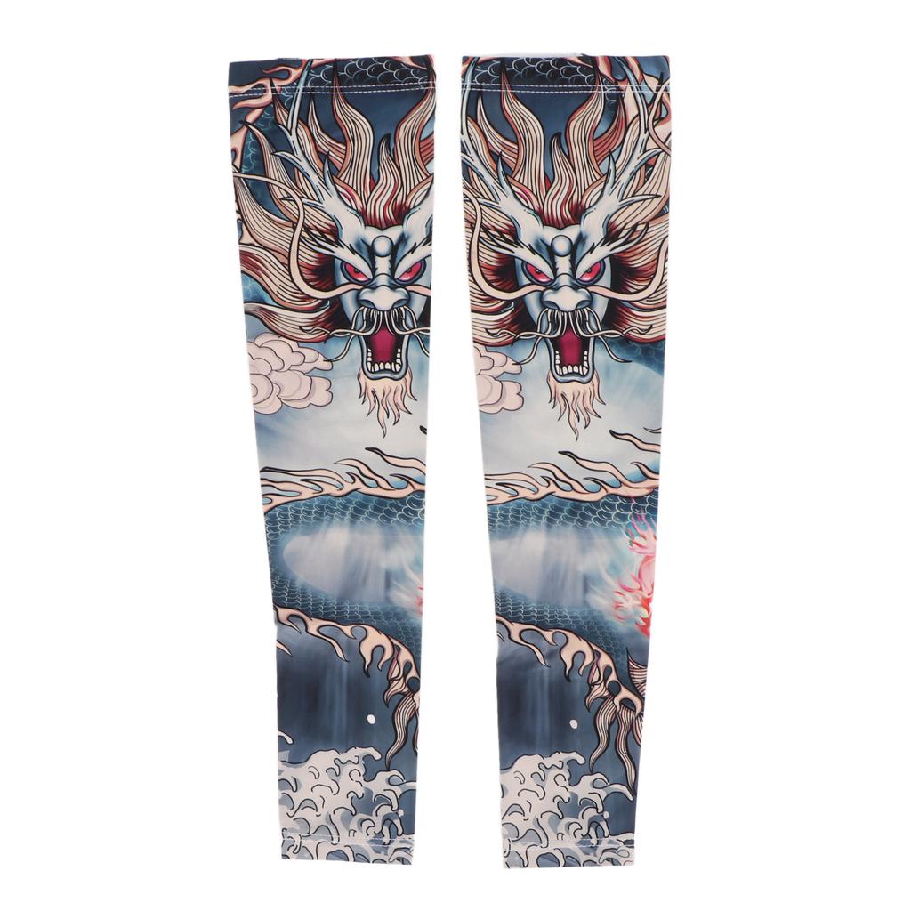 УФ-защитные рукава Ice Silk UPF50 влагоотводящие Татуировки Узоры Охлаждающие Чехлы для рук