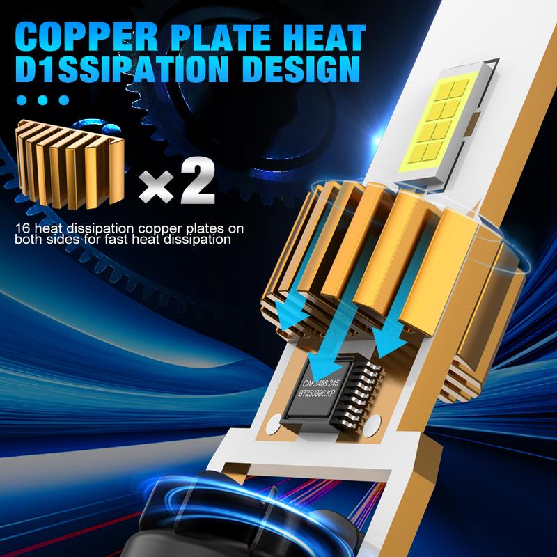 XSTORM H7 LED H1 H11 HB3 9005 HB4 9006 Car Headlight Bulbs 60W 20000LM 6000K CSP for Auto Lamps Turbo Led Car Accessories