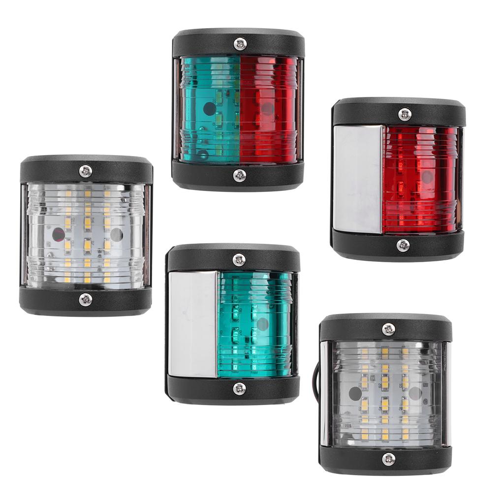 5 шт. светодиодных навигационных огней для лодки, зеленый правый борт и красный левый борт, белый кормовой фонарь IP66, лодочный фонарь f