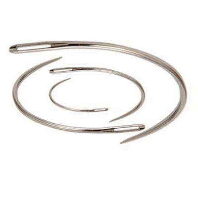 Швейные иглы, аксессуары для шитья кожи, игла с большим ушком, удлиненная изогнутая игла, инструмент для ремонта кожи