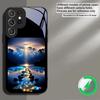 Фантастический ночной пейзаж Для Samsung S26 S20 Ultra S21 Pro S22 Plus S23 FE S24 Ultra S25 Для Magsafe Чехол на телефон со стеклянной задней панелью и бортиками