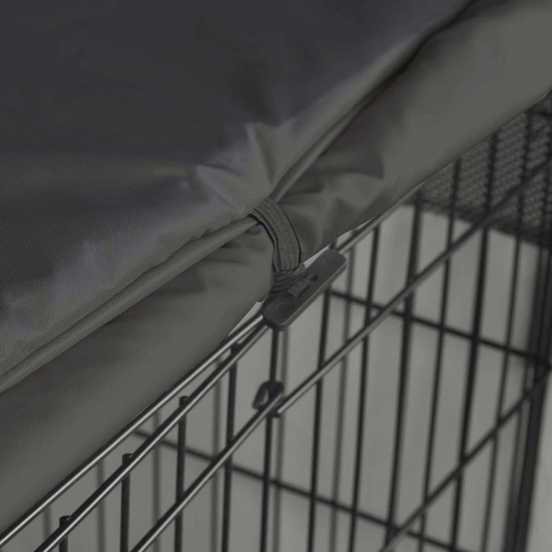Чехол для клетки для собак, прочный - полиэстер, универсальный чехол для питомника для домашних животных, подходит для проволочной клетки для собак шириной 24-48 дюймов