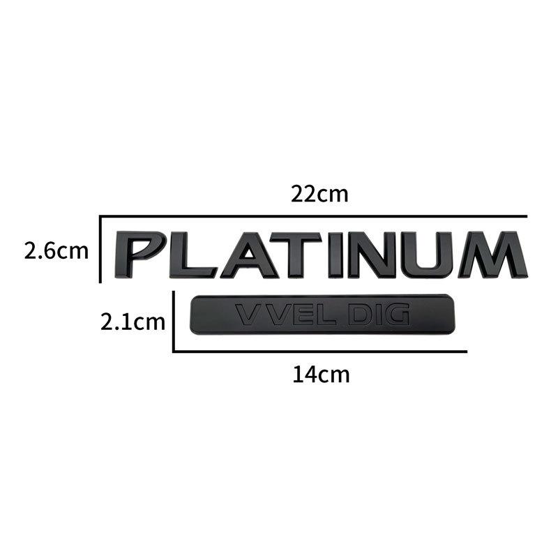 PLATINUM VVEL DIG Letter  ABS Car Sticker Tail Door Badge Auto Rear Trunk Emblem Decal Auto Accessories Decor