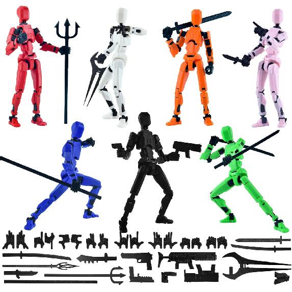 Already Assembled T13 Action Figure Accessories,T13 Multi-Jointed Movable,for Collectors Desktop Decorations T-13 Movability 3D Printed Toys