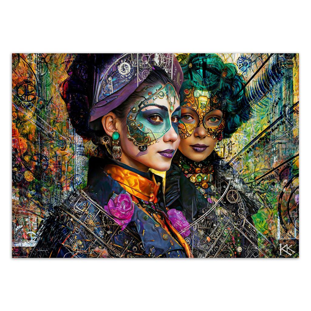 Wallpaper Carnival Woman Abstraction