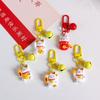 Kawaii Maneki-neko Keyring Mini Fortune Cat Pendant Fashion Plutus Cat Keychain  Backpack Decor