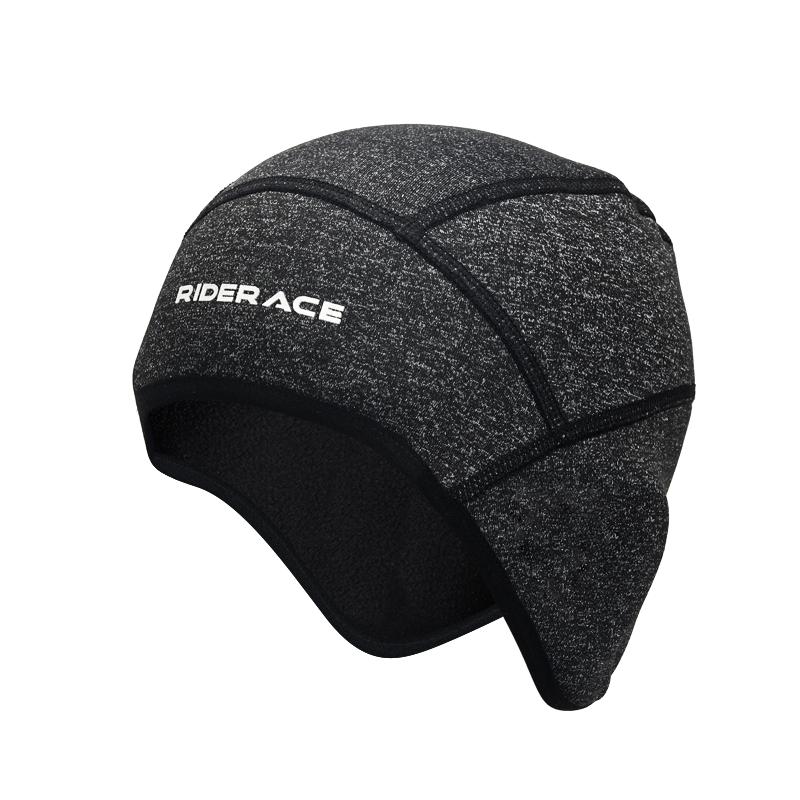 Winter Fleece Cycling Cap Windproof Thermal Skull Cap Cycling Helmet Liner Outdoor Sport Hat Running Skiing Motocycle Headwear
