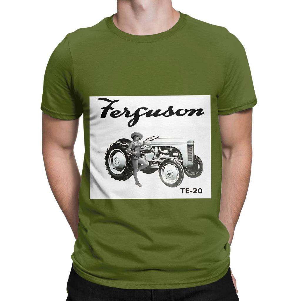 TE 20 ferguson tractor Funny 100 Cotton TShirt Massey Ferguson Tees Tops For Unisex