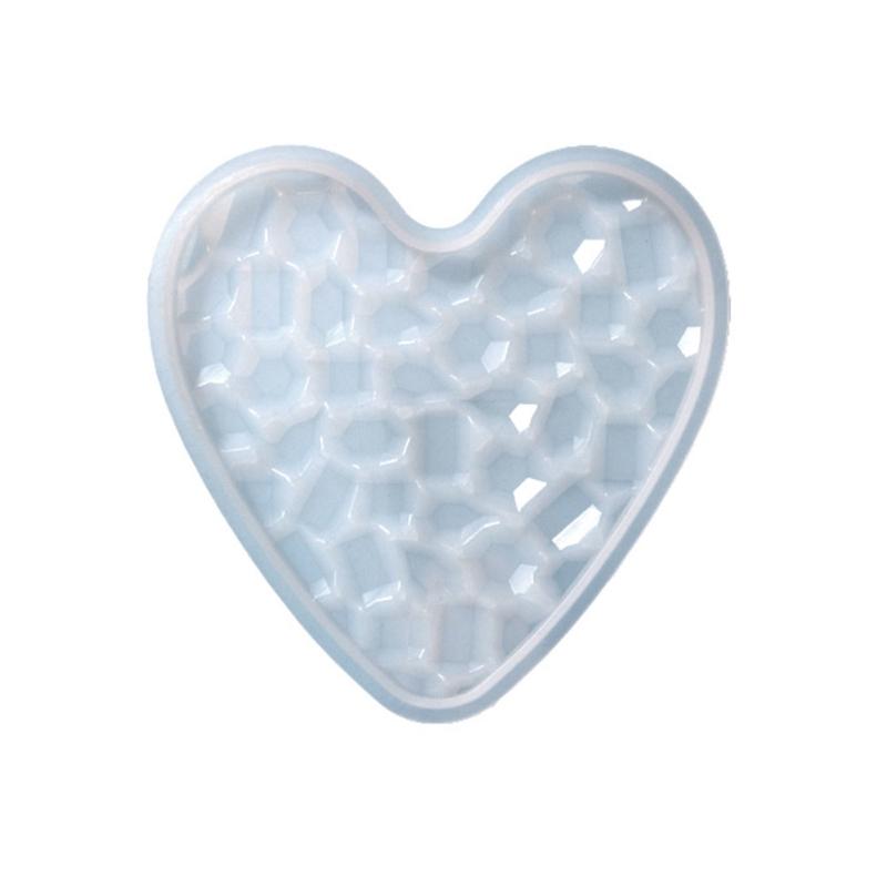 1/6 шт. Форма для подставки под стакан с бриллиантовым дном, Цветок, Сердце, Круглая форма, Формы для подставки под чашку из эпоксидной смолы с бриллиантовым дном, Форма для подноса из смолы