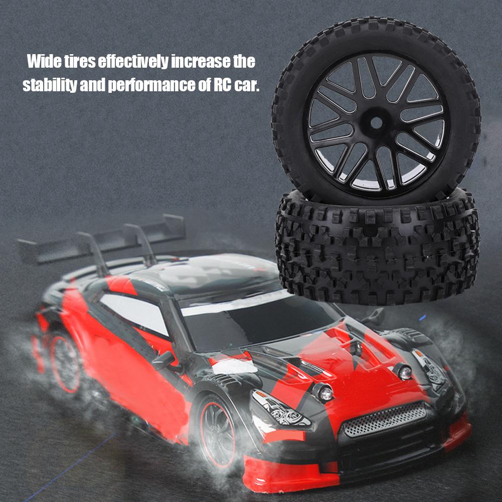 4Pcs Universal 1 10 RC Car Tyre Tires Modification Accessory Replacement 85mmBlack