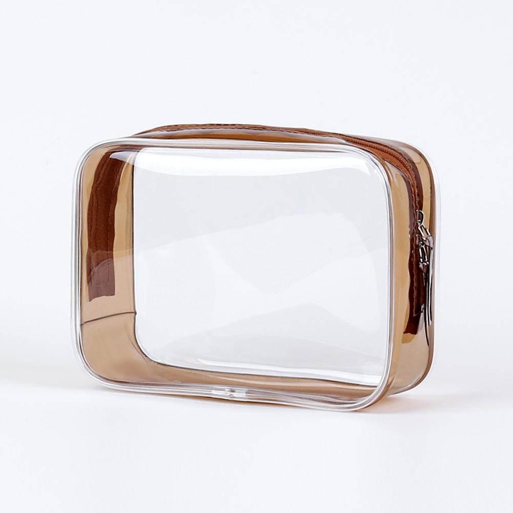 Travel Storage Bag Cosmetic Bag PVC Waterproof Transparent Cosmetic Cases Large Capacity Plastic Zipper Wash Bag