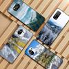 Tree Forest Mountain Phone Case For Xiaomi 12 11T 10 9 Redmi Note 11 10 10S Pro Redmi 9 9A 8 Black PC Glass Phone Cover