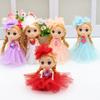 Cute Confused Wedding Dress Doll Mini Princess Dolls for Girls Princess Toy Dolls for Dollhouse Key Pendant Christmas Gifts