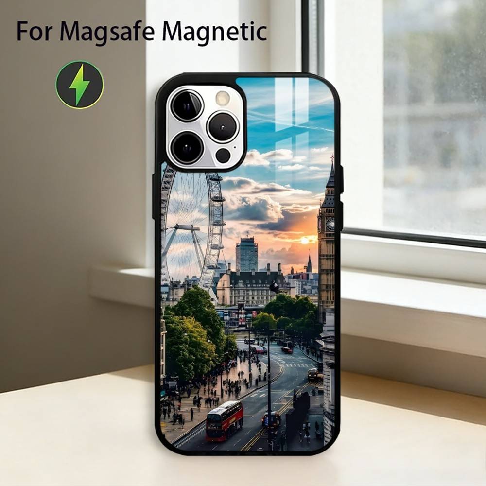 Landscape A-Art Phone Case For iPhone17,16,15,14,13,12,11 Plus,Pro Magnetic For Magsafe Wireless Charging
