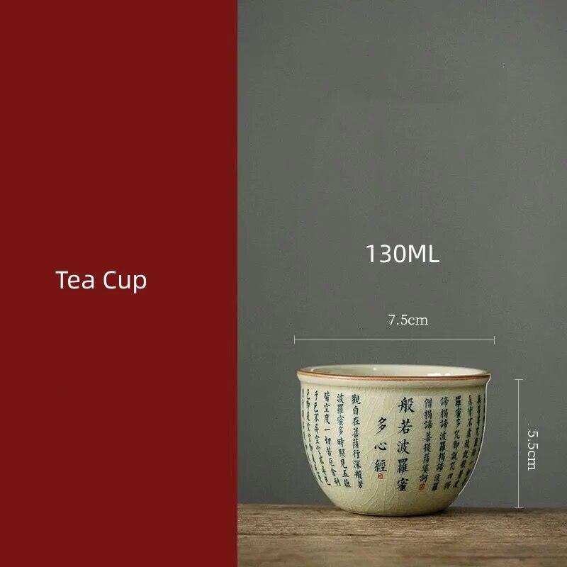 Ретро Сердце Меридиан Чайная Супница Керамическая Чаша Чайник Gaiwan Кунг-Фу Чайная Посуда Набор Чайная Чашка Чайная Церемония
