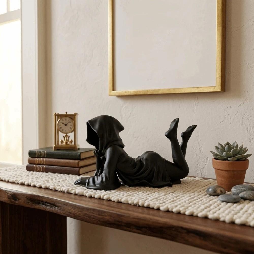 3D Printed Death Statue Home Decor Gothic Girl Statue Elegant Desktop Ornament Office Decor