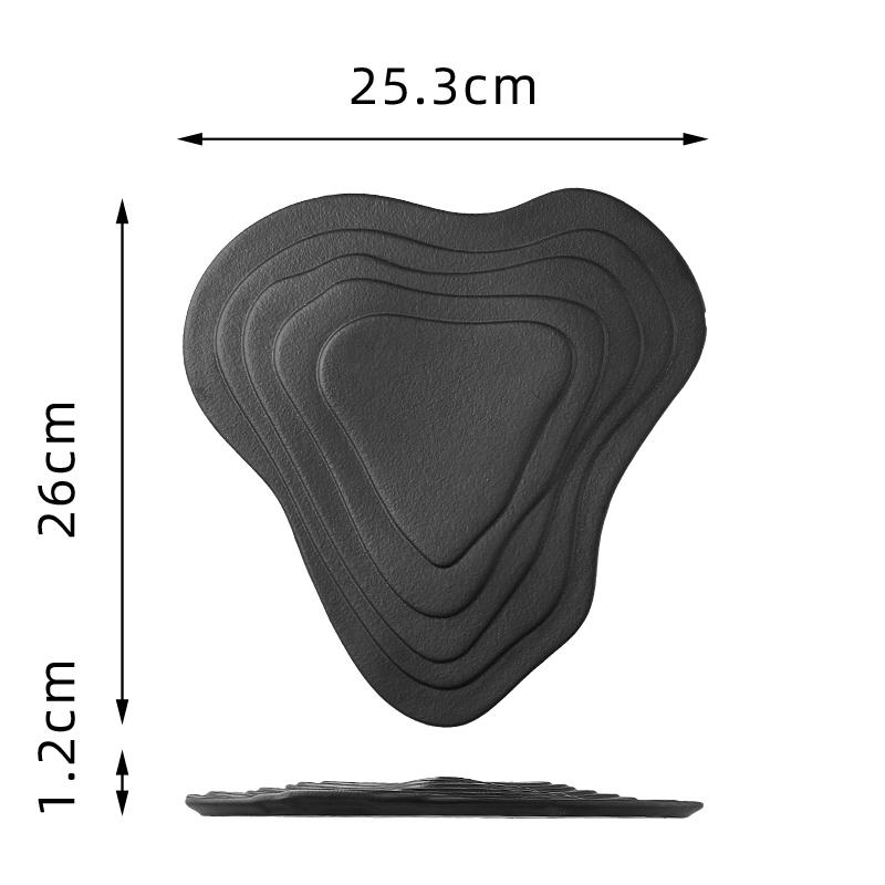 Irregular Terraced Ceramic Dining Plate Solid Color Dessert Plate Snack Plate Sushi Plates Molecular Cooking Creative Tableware