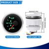 52mm Boat Balance Gauge 0-190ohm Boat Trim Meter Trim Tilt Indicator Digital pointer Gauge 7-color backlight For Yacht Marine