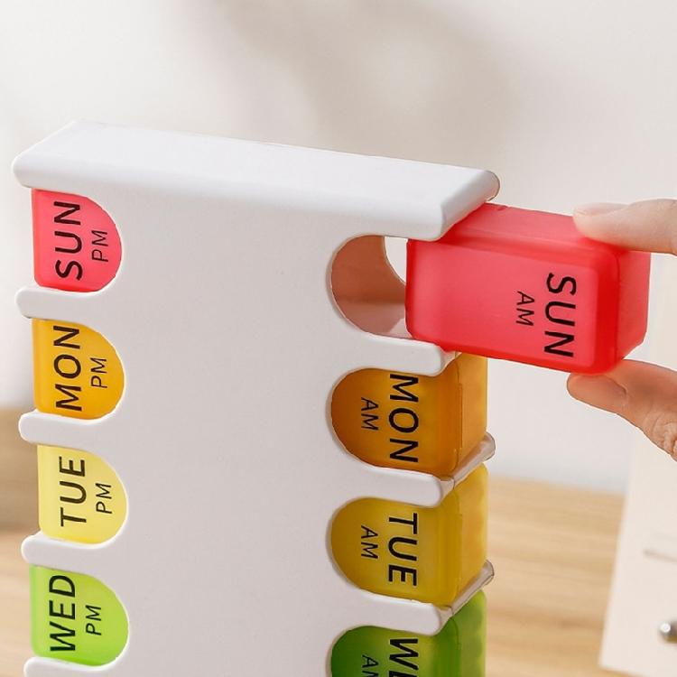 Travel Pills Organizer,Weekly Portable Pills Box Daily Pills for Case Medicine Vitamin Container for Pocket Purses Bags