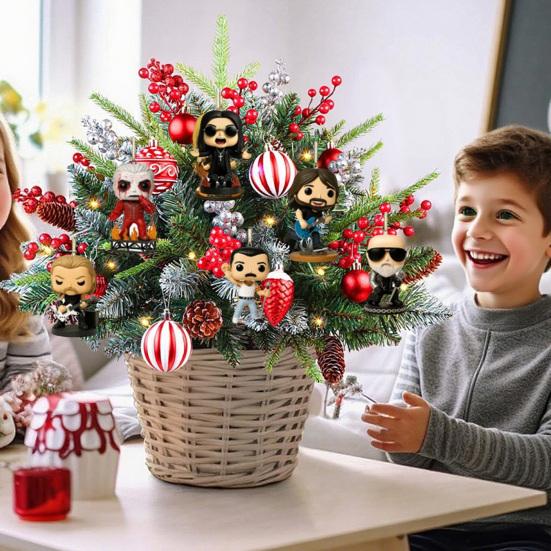 Рождественский адвент-календарь с 24 акриловыми 24-дневным календарем обратного отсчета, коллекционными мультяшными фигурками-сюрпризами