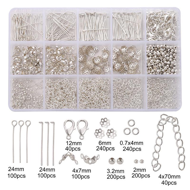1260Pcs/Set Jewelry Making Starter Kit Earrings Necklace Findings Diy Beads Jewelry Accessoriessuitable For Adults And Beginners