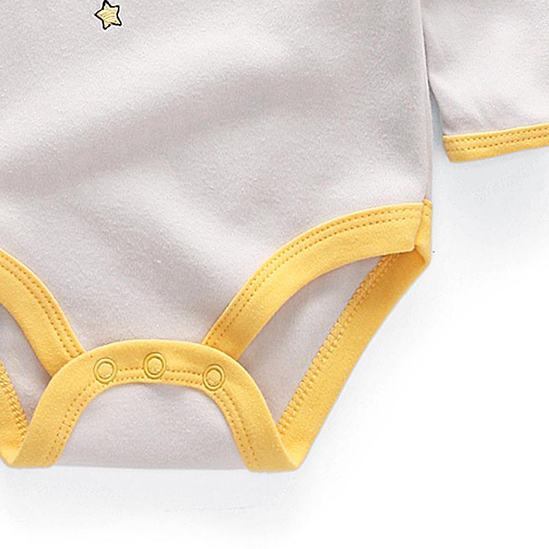 Детская одежда Хлопковая одежда с длинными рукавами для маленьких девочек Одежда с круглым вырезом для маленьких мальчиков Одежда для новорожденных Комбинезоны для малышей Пижамная одежда BDLL3020