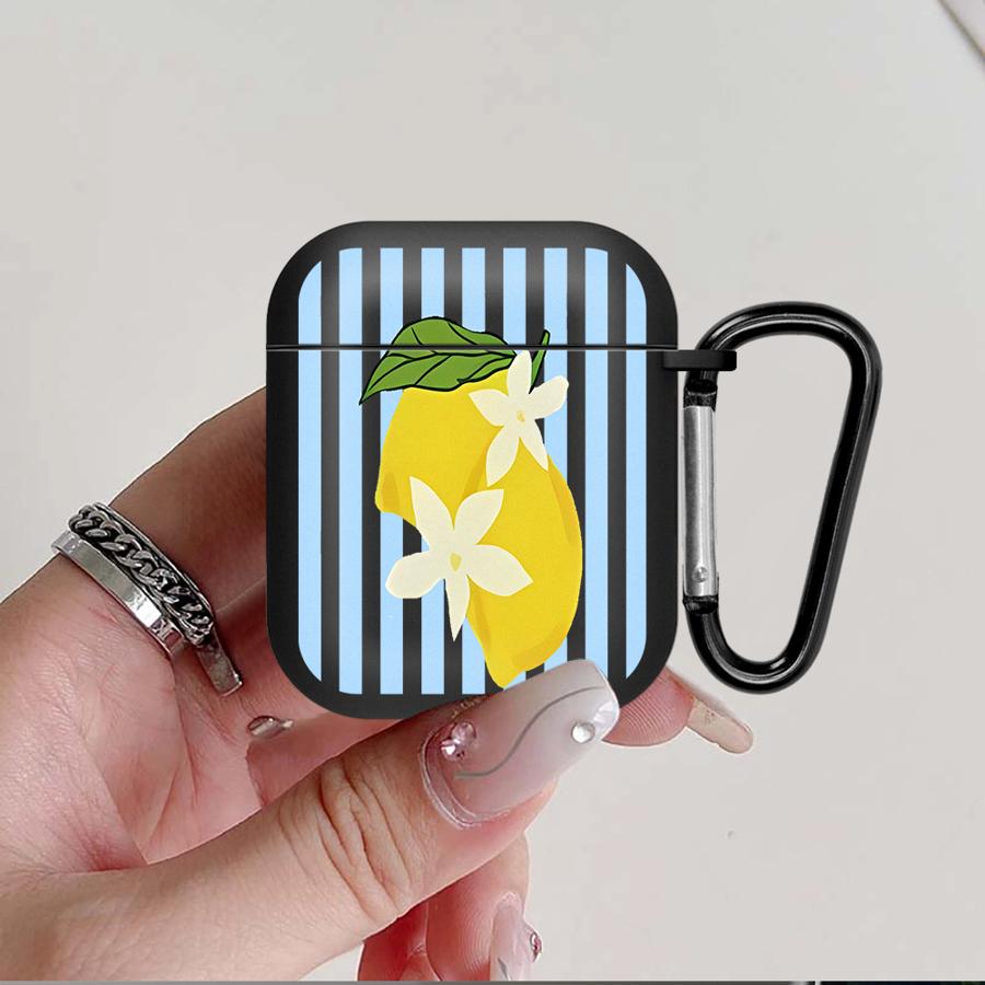 Чехол для наушников Cover Case Для Airpods 4 Pro 1 2 Pro2 3 Pro3 Лимон Cool Полосатый Узор