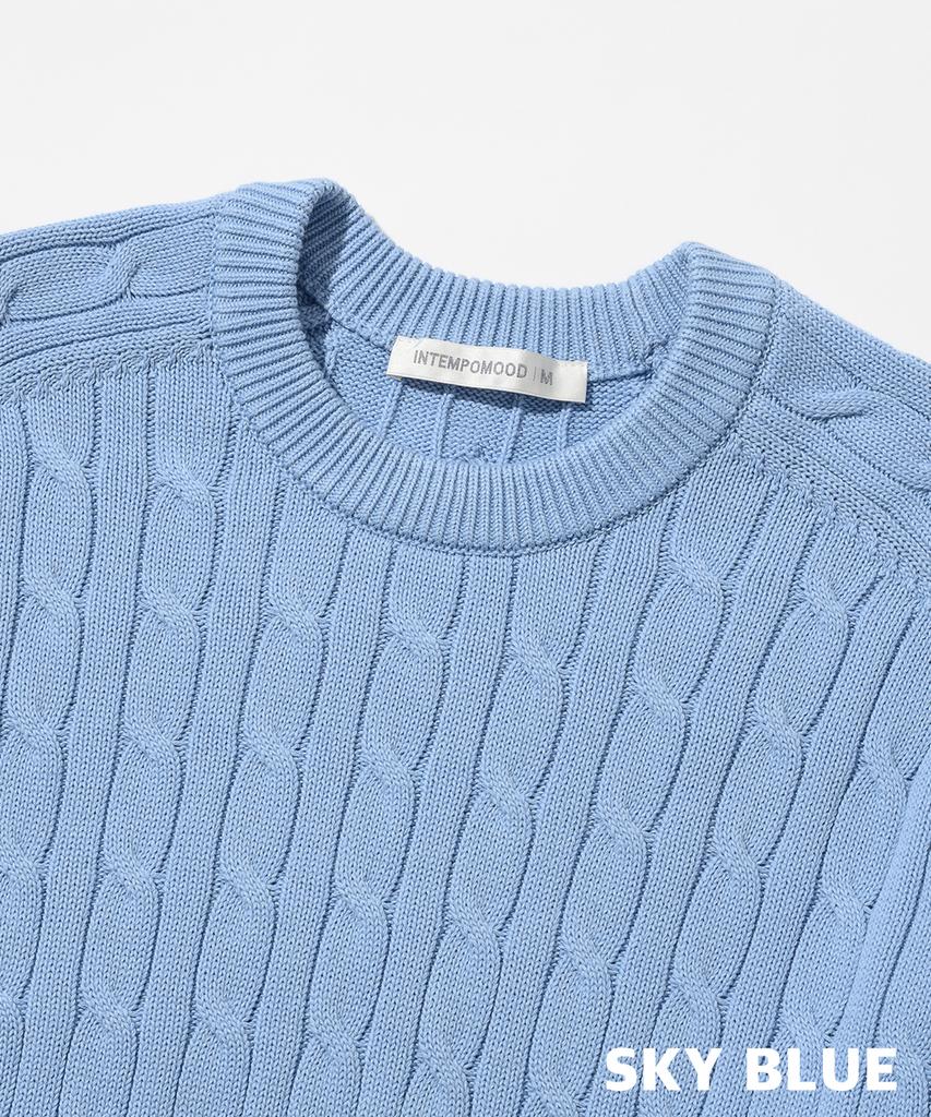 INTEMPOMOOD Standard Raglan Cable Knit: 13 Colors (Type B)